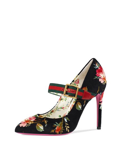 gucci sylvie pump floral|Gucci Heels for Women .